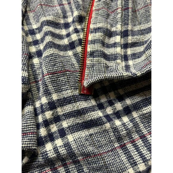 Vintage Izod Men's XL Plaid Long-Sleeve Shirt Heart Elbow Patches Zip Closure - Picture 6 of 7